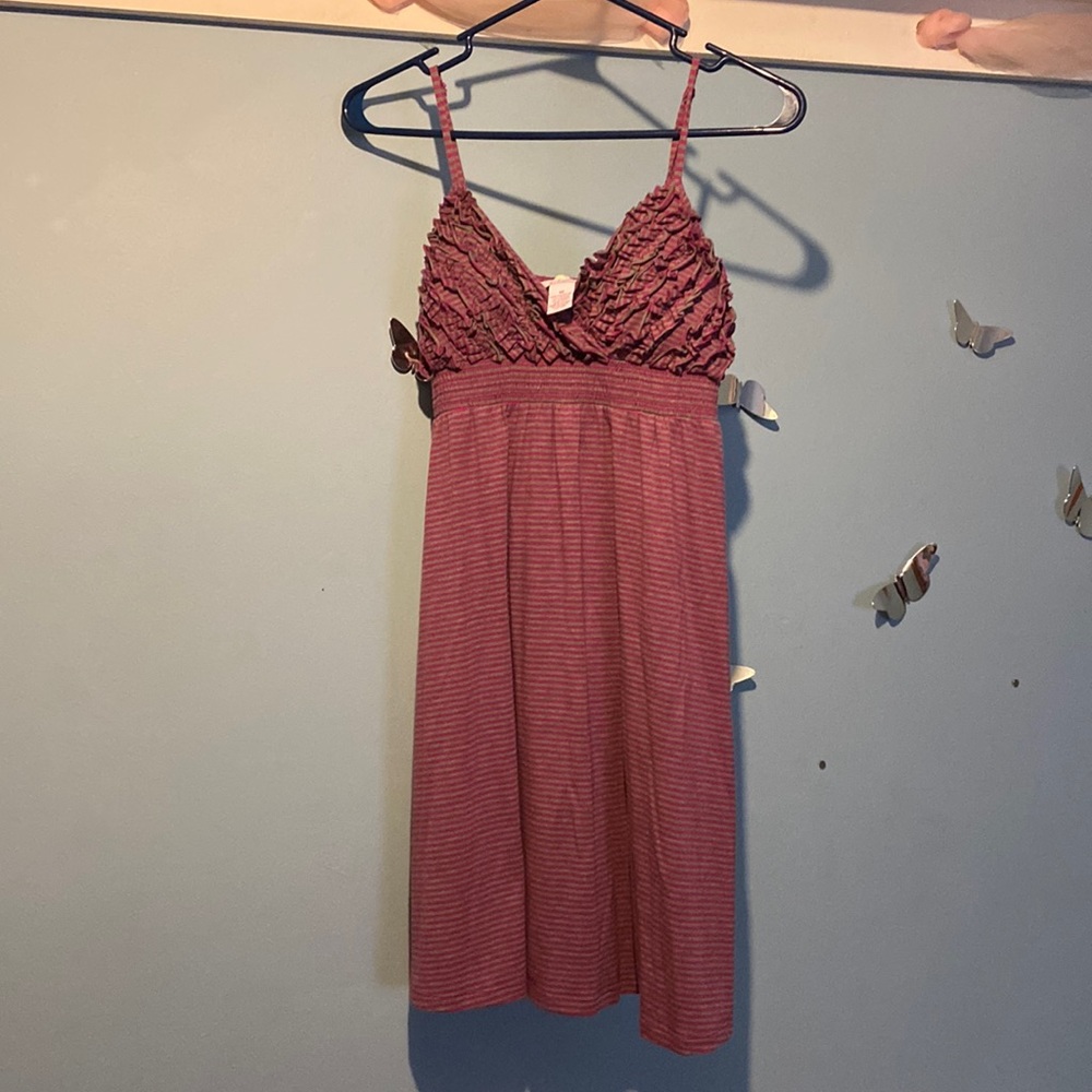 Candie’s pink and grey dress